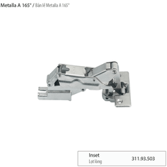 Bản lề Hafele 165° Lọt lòng 311.93.503
