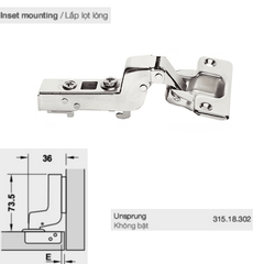 Bản lề Häfele không bật Lọt lòng 315.18.302