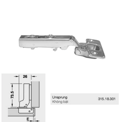 Bản lề Hafele không bật Trùm nửa 315.18.301
