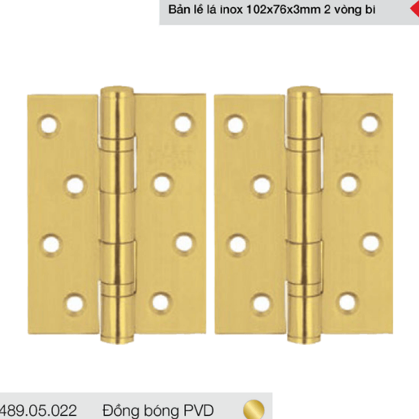 Bản lề lá 2BB 102x76x3mm Häfele DIY 489.05.022