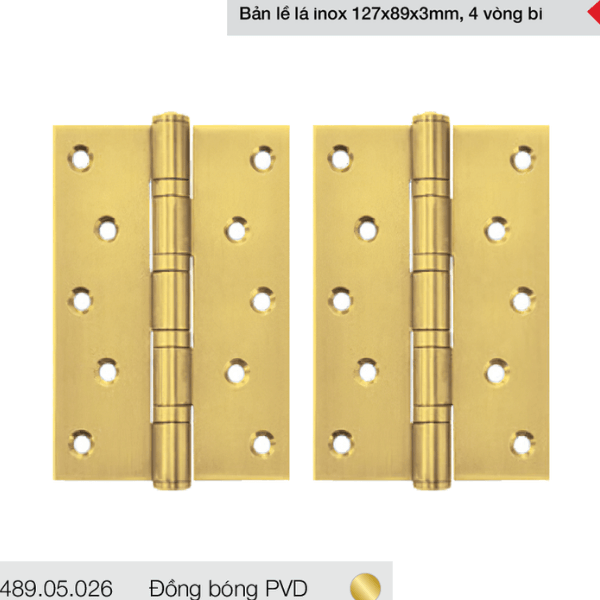 Bản lề lá 4BB 127x89x3mm Häfele DIY 489.05.026