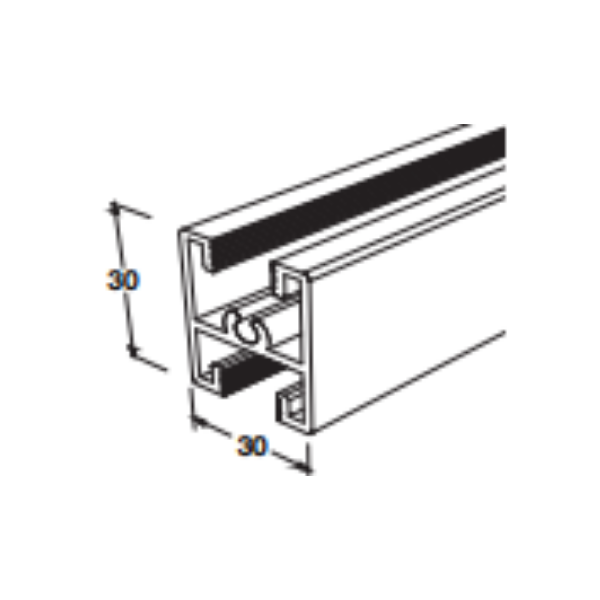 BAR PROFILE51 SIL.POL 3M Hafele 403.75.376