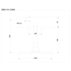 Bát sen gắn trần TOTO DBX115-1CAM