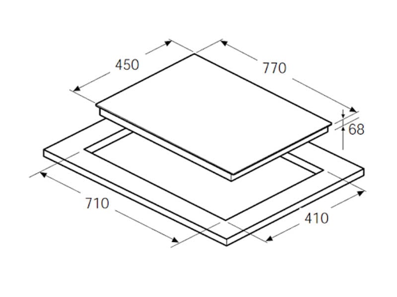 Kích thước bếp từ kết hợp điện Hafele HC-M772A 536.01.805