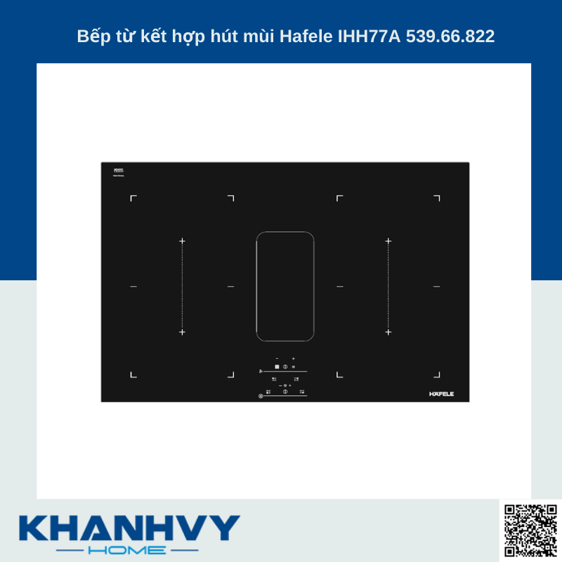 Bếp từ kết hợp hút mùi Hafele IHH77A 539.66.822 nhập khẩu từ châu Âu