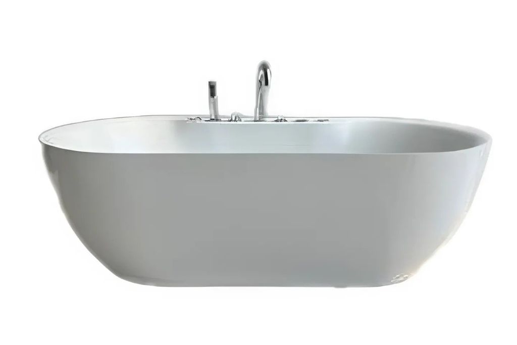 Bồn tắm Maamo MA-2424SV ovan thành mỏng gắn sen vòi