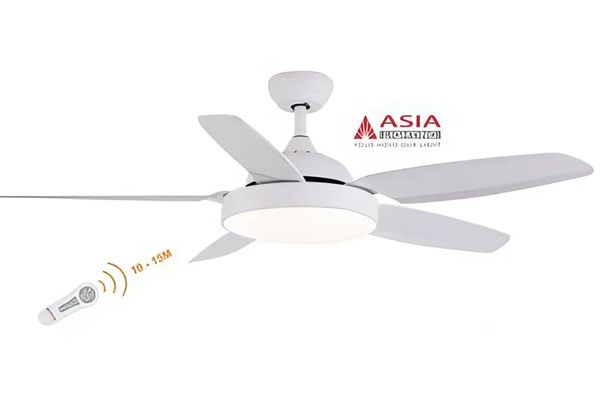 Quạt trần Asia Lighting QT04-T-01 5 cánh màu trắng