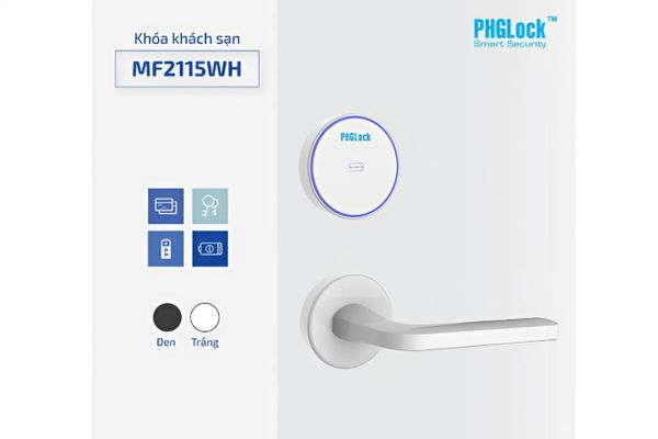 Khóa khách sạn PHGlock MF2115WH - L