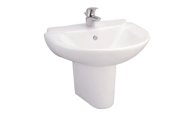 Chậu lavabo Cotto C037/C4201 treo tường chân lửng