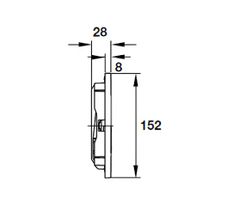 Nút nhấn xả thải cho bồn cầu Hafele 588.73.544 tròn màu trắng