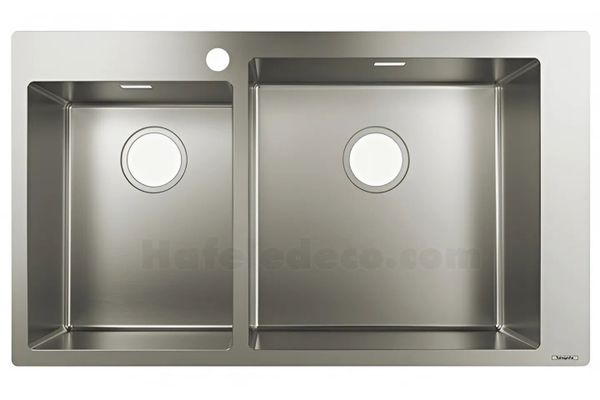 Chậu rửa chén bát Hansgrohe S711-F760 2 ngăn lệch 305/435 43304809