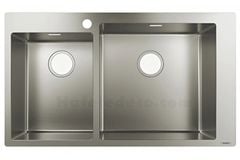 Chậu rửa chén bát Hansgrohe S711-F760 2 ngăn lệch 305/435 43304809