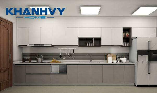 Từng khu vực của bếp nấu được phân chia rõ ràng, ngăn nắp