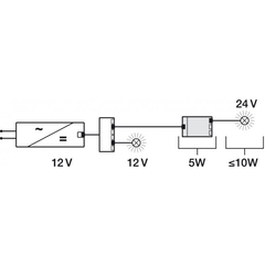 Biến Áp Đèn Led 12V Sang 24V Hafele 833.77.934