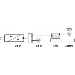 Biến Áp Đèn Led 24V Sang 12V Hafele 833.74.947