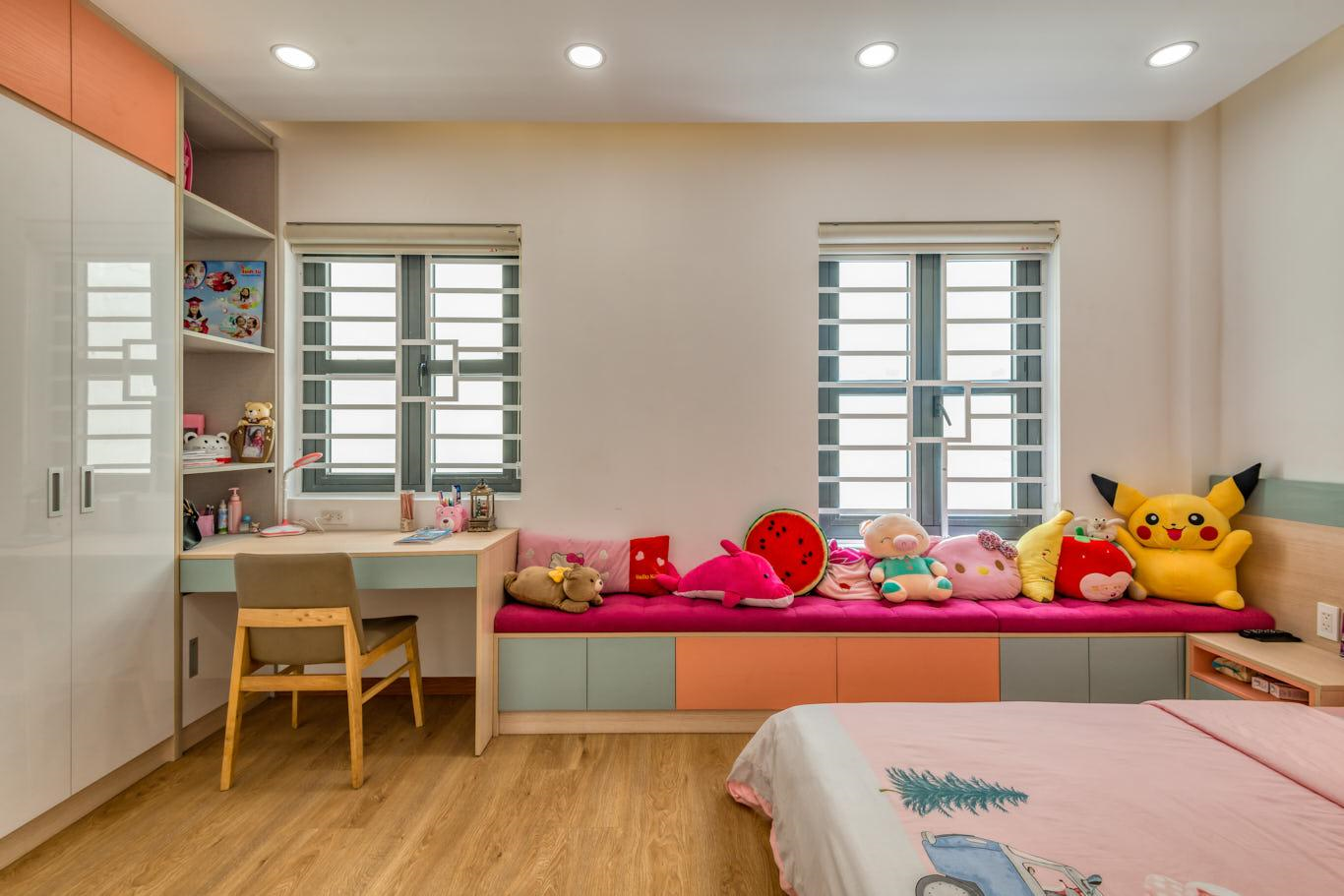 Phòng ngủ cho bé bố trí thông minh để tối ưu diện tích sử dụng