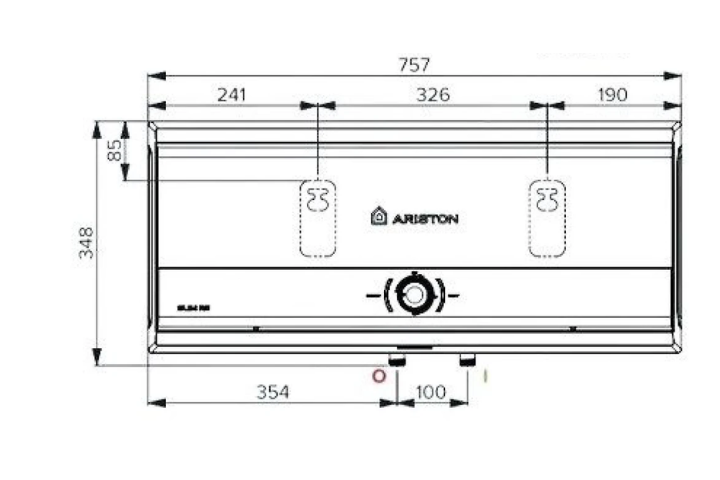 Máy Nước Nóng Ariston Slim 3 SL3 RS 30L VN 30 Lít Gián Tiếp Ngang 2500W 3180912