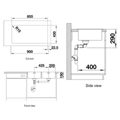 Chậu rửa chén Blanco ANDANO 400/400-IF 522985