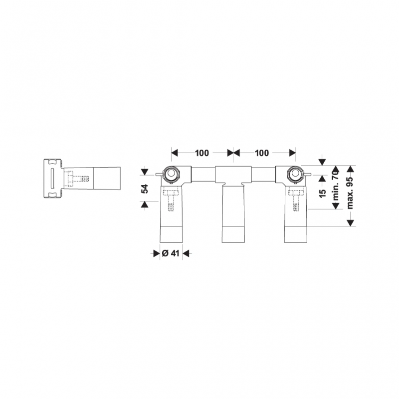 Bộ âm cho Bộ trộn âm 1 đường nước Hansgrohe 589.29.308
