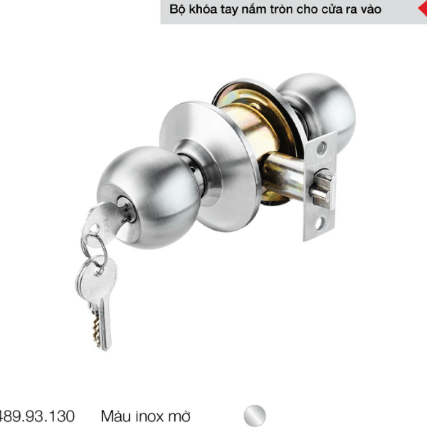 Bộ khóa tay nắm tròn cho cửa ra vào Hafele DIY 489.93.130