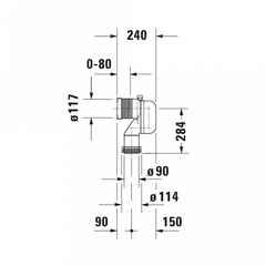 Bộ nối chuyển đổi đường xả dọc Duravit 588.45.961