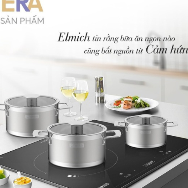 Bộ nồi Inox liền khối Elmich EL-8266
