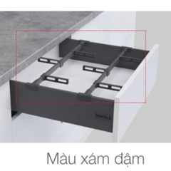 Bộ phụ kiện chia hộc tủ cho ray hộp Hafele 1200mm 552.49.429