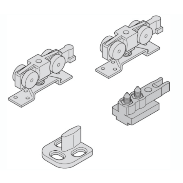 Bộ phụ kiện cửa trượt Häfele Silent 160kg/A 489.40.025