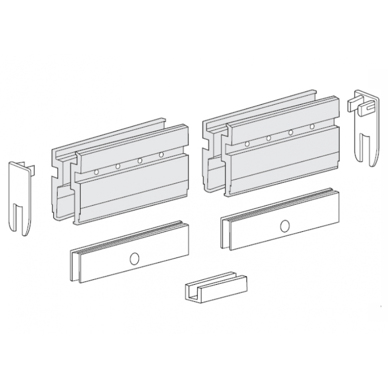 Bộ phụ kiện kẹp kính Silent 100/G 10mm Hafele 940.60.023