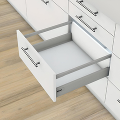 Bộ ray hộp Blum ANTARO X3 30kg màu xám 550.85.205