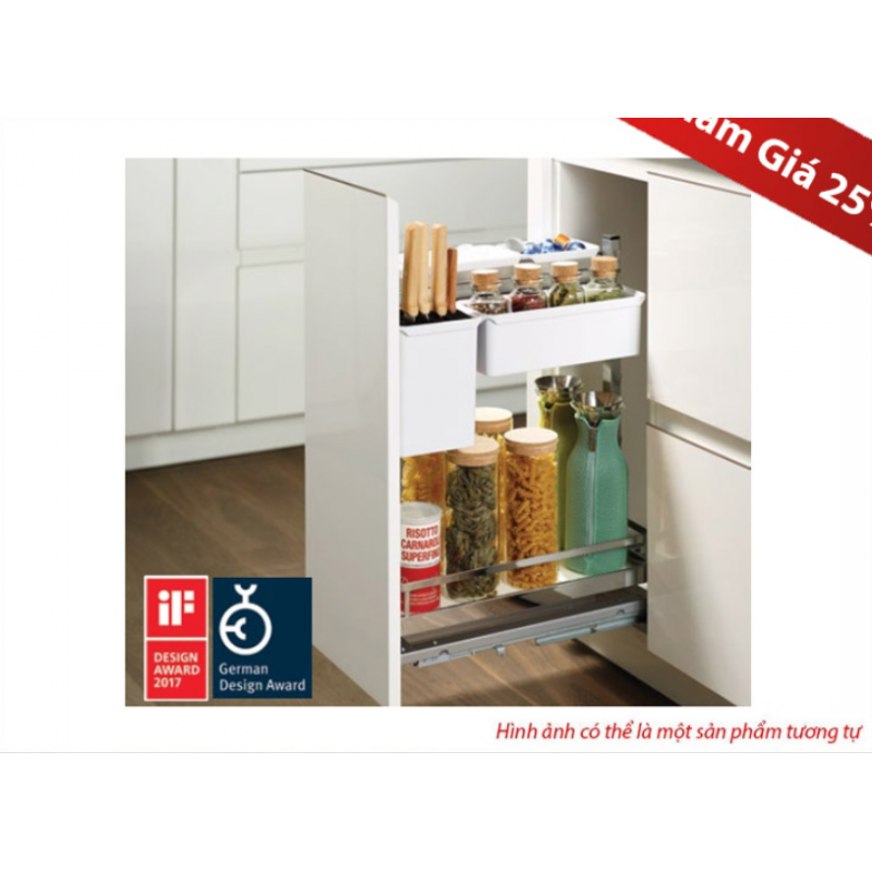 Bộ rổ kéo cho tủ rộng 300mm màu trắng Hafele 545.11.762