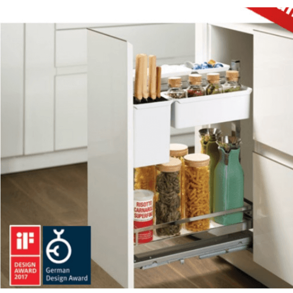 Bộ rổ kéo cho tủ rộng 300mm màu trắng Hafele 545.11.762
