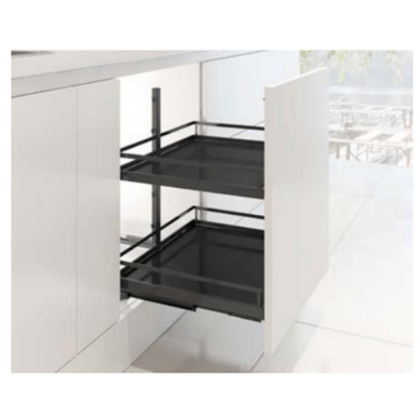 Bộ rổ kéo cho tủ rộng 600mm Hafele 545.11.346 màu đen