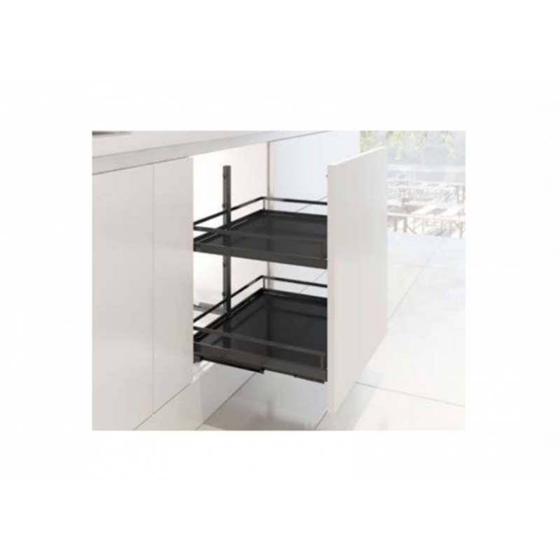 Bộ rổ kéo cho tủ rộng 600mm Hafele 545.11.346 màu đen