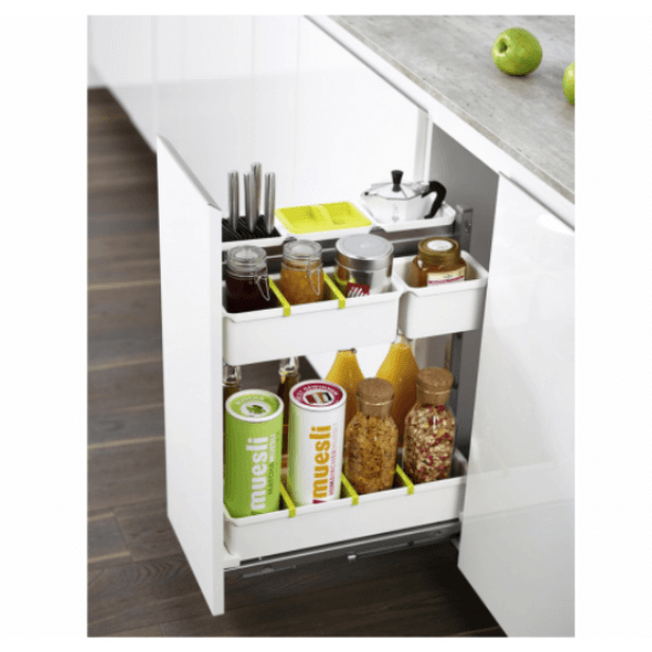Bộ rổ kéo cho tủ rộng 600mm Hafele 545.67.266 màu trắng