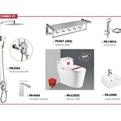 Bộ thiết bị phòng tắm cao cấp Proxia Combo 01