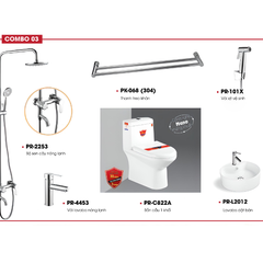 Bộ thiết bị phòng tắm cao cấp Proxia Combo 03