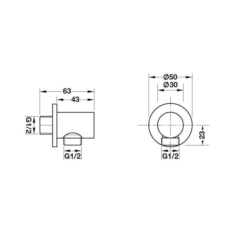 Bộ tiếp nước dạng tròn Hafele 485.60.008