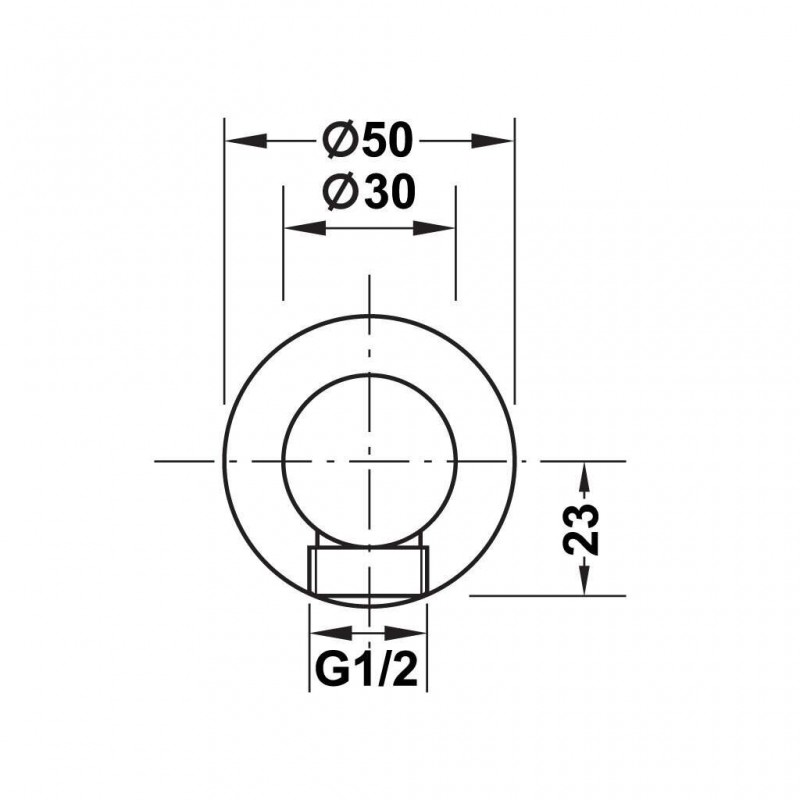 Bộ tiếp nước dạng tròn, màu đen Hafele 485.60.060