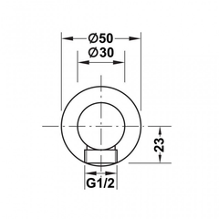 Bộ tiếp nước dạng tròn, màu đen Hafele 485.60.060