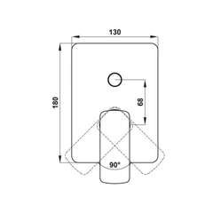 Bộ trộn âm 2 đường nước Kobe màu đen Hafele 589.15.037