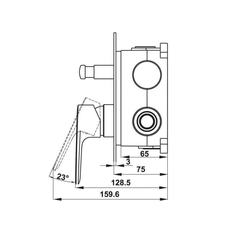 Bộ trộn âm 2 đường nước Kobe màu đen Hafele 589.15.037