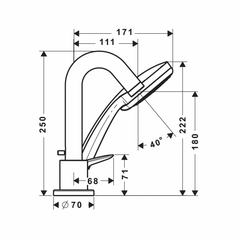 Bộ trộn bồn tắm 3 lỗ Logis Hansgrohe 589.52.400