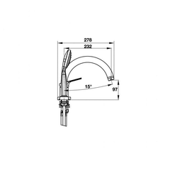 Bộ trộn bồn tắm 4 lỗ NEW MYSTERIOUS Hafele 589.02.607