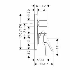 Bộ trộn bồn tắm âm AXOR Citerrio E 589.54.808