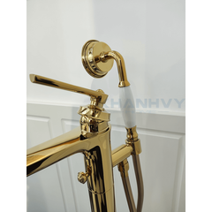 Bộ trộn bồn tắm đặt sàn Kyoto Hafele 589.35.063
