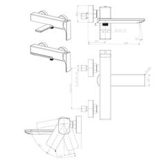 Bộ trộn bồn tắm lắp nổi REGAL Hafele 495.61.122