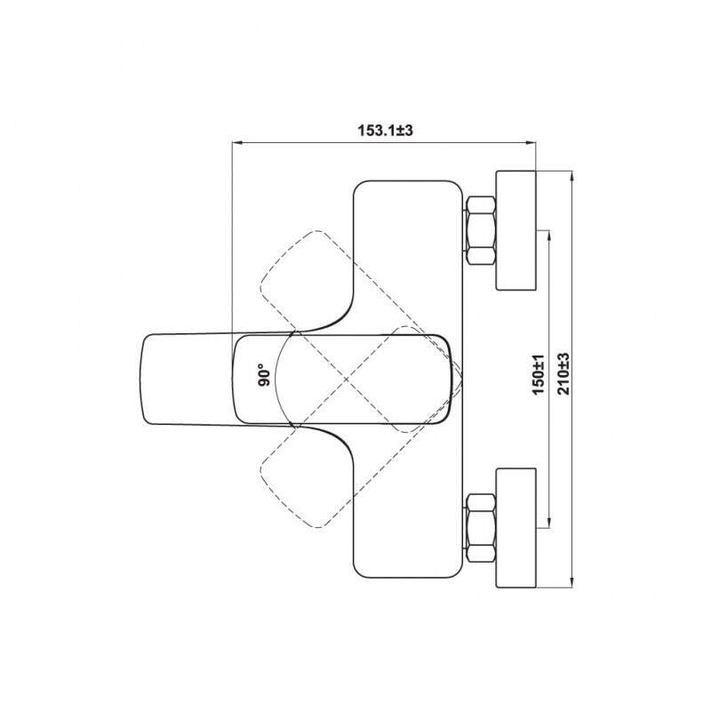 Bộ trộn nổi 2 đường nước Kobe đen Hafele 589.15.035
