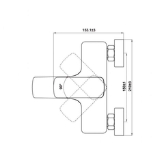 Bộ trộn nổi 2 đường nước Kobe đen Hafele 589.15.035