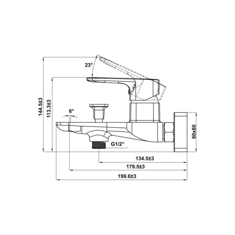 Bộ trộn nổi 2 đường nước Kobe đen Hafele 589.15.035